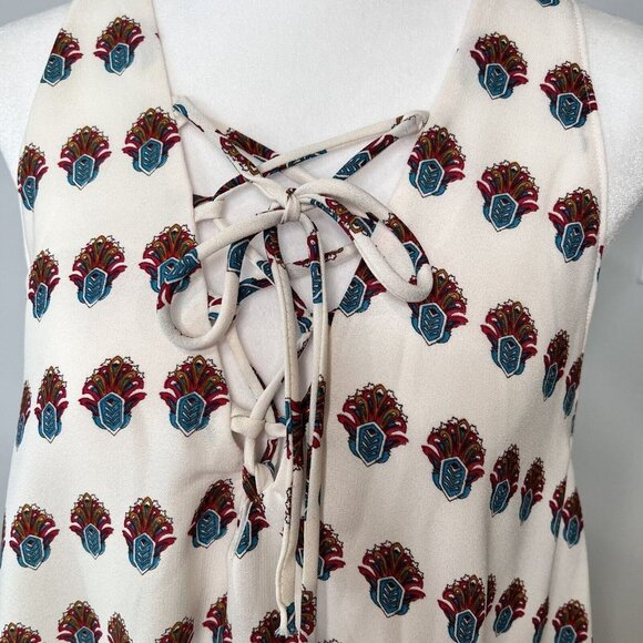 Show me your MuMu Rancho Mirage Lace Up Mini Dress Sz S Western Boho Aztec - Picture 4 of 12